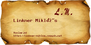 Linkner Miklós névjegykártya
