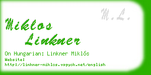 miklos linkner business card