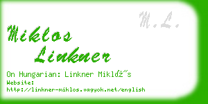 miklos linkner business card